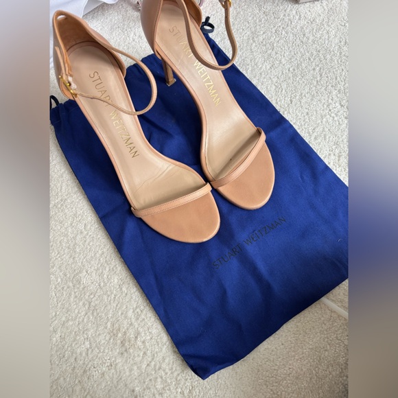 Stuart Weitzman $700 Tan Beige Revolve NudistSong Women's Sandals 7.5 - Picture 2 of 7